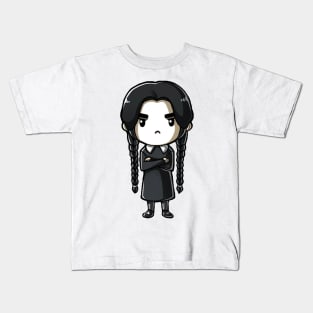Cute Wednesday Addams Kids T-Shirt